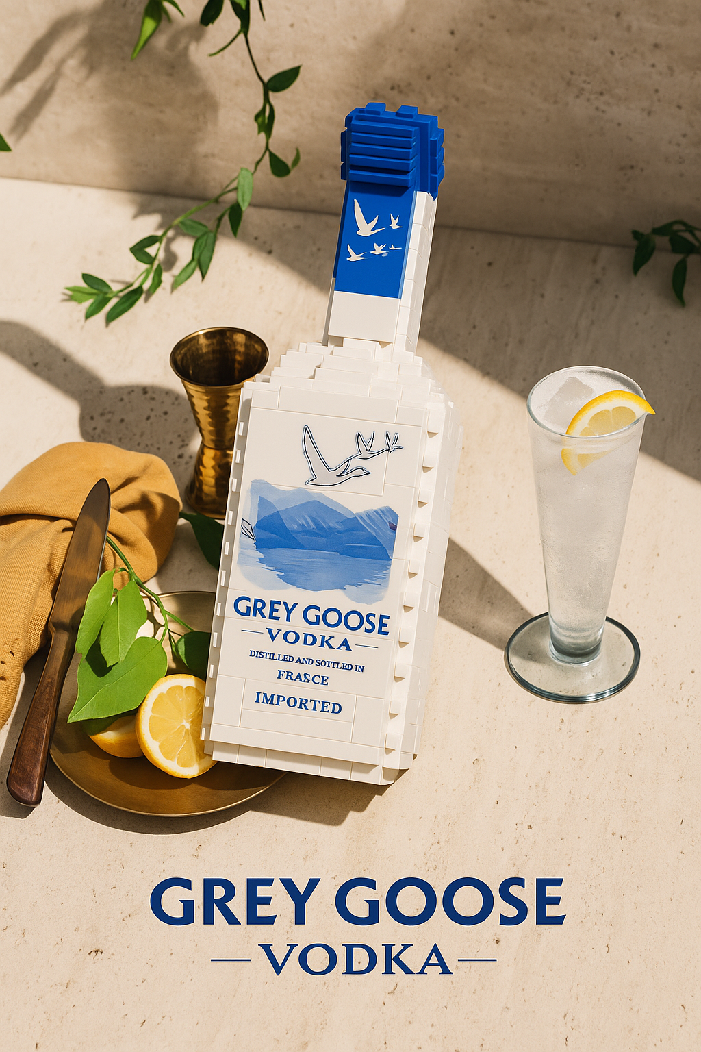 Grey Goose Vodka brick bottle
